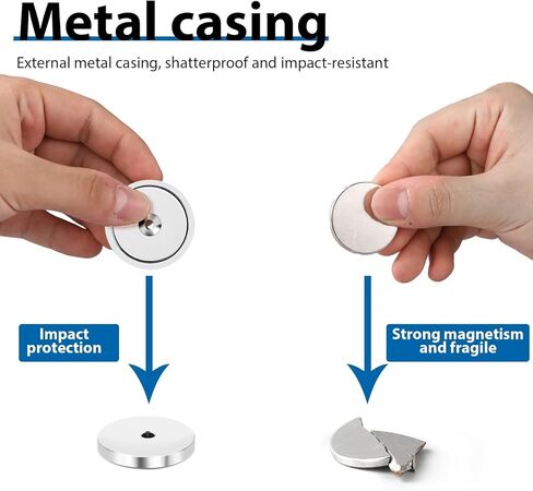 مغناطيسات LOVIMAG القوية، 3 مقاسات من مغناطيسات الأرض النادرة شديدة التحمل، مغناطيس كأس النيوديميوم مع فتحة غاطسة وبرغي للتركيب على الحائط، وحمل أدوات الرفع، والرحلة البحرية، والثلاجة، ومغناطيس الخزانة - حزمة من 12 قطعة in Kuwait