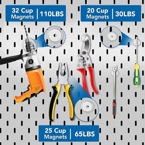 مغناطيسات LOVIMAG القوية، 3 مقاسات من مغناطيسات الأرض النادرة شديدة التحمل، مغناطيس كأس النيوديميوم مع فتحة غاطسة وبرغي للتركيب على الحائط، وحمل أدوات الرفع، والرحلة البحرية، والثلاجة، ومغناطيس الخزانة - حزمة من 12 قطعة in Kuwait