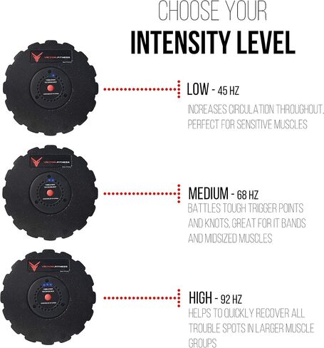 Victor.Fitness REVIVE Roller 3-Speed Vibrating Foam Massage Roller - High Intensity Vibration for Muscle Recovery, Trigger Points, Mobility, Sports Massage, Therapy in Saudi Arabia