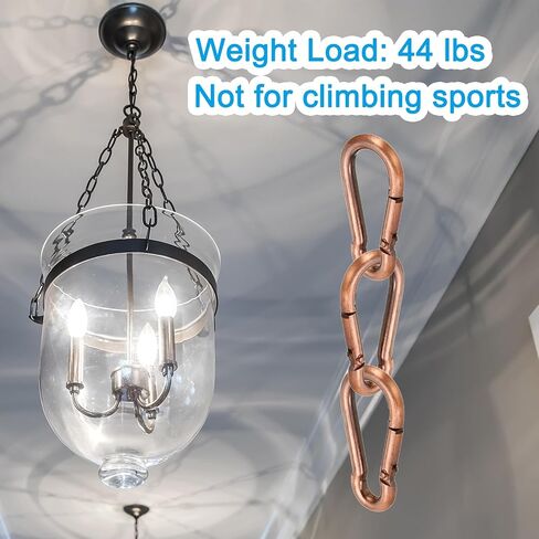 PATIKIL 4mm Spring Snap Hook Clips, 4 Pack Steel Chain Quick Links Connector Ring Lock Fastener for Chandelier Backpack Tent, 44 Lbs Red Bronze in Saudi Arabia