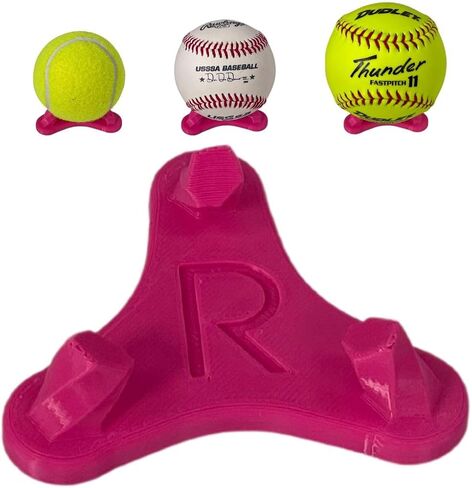 Small Ball Cradle Display Stand - Baseball, Softball and Tennis Ball Holder - Made in USA - Baseball Display Stand, Softball Display Stand, Tennis Ball Display Stand (Black) in Saudi Arabia