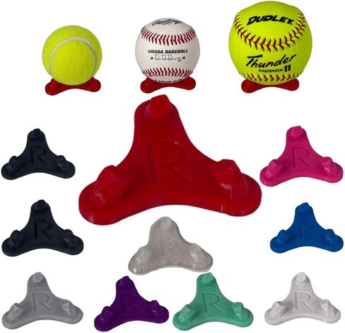 Small Ball Cradle Display Stand - Baseball, Softball and Tennis Ball Holder - Made in USA - Baseball Display Stand, Softball Display Stand, Tennis Ball Display Stand (Black) in Saudi Arabia