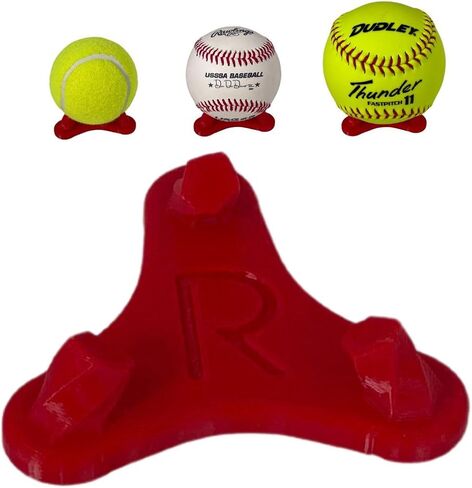 Small Ball Cradle Display Stand - Baseball, Softball and Tennis Ball Holder - Made in USA - Baseball Display Stand, Softball Display Stand, Tennis Ball Display Stand (Black) in Saudi Arabia