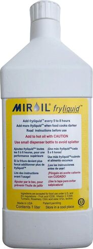 Miroil FryLiquid, 3 x 1 Litre Bottles, Reduce Oil Costs, Antioxidant for Fry Oil, Prevent Oil Breakdown, Fry Healthier, Vitamin Therapy for Deep Fryer Oil, Item LF301, 3 x 1 litre (3) in Kuwait