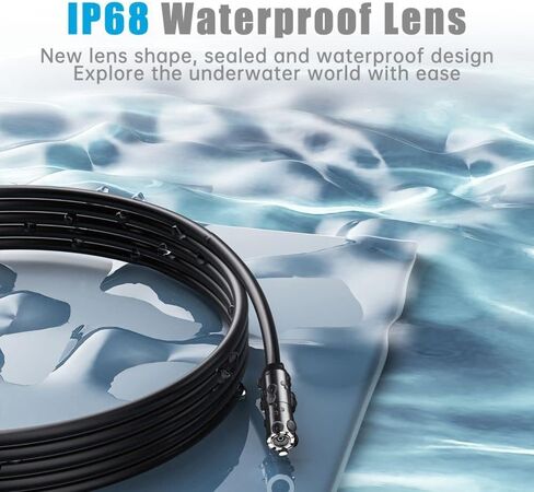 Endoscope Cable Camera for iPhone,1080P HD Borescope with 8 Adjustable LED Light, IP68 Waterproof 8MM Semi-Rigid Snake Camera for iPhone 14/13/12/11/Pro/Pro Max/Plus/Mini, 3.3FT / 1M in Saudi Arabia