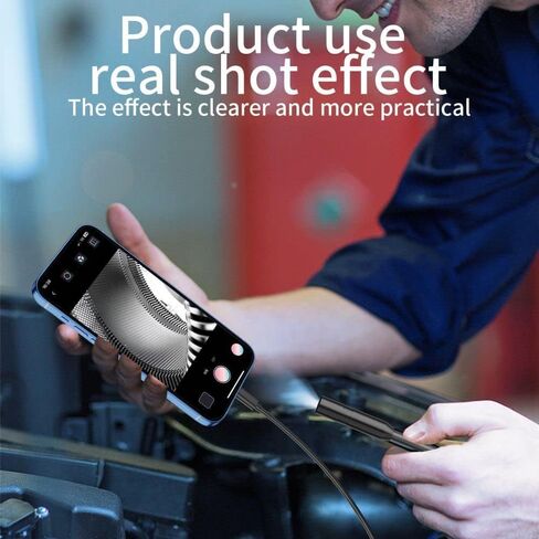 Endoscope Cable Camera for iPhone,1080P HD Borescope with 8 Adjustable LED Light, IP68 Waterproof 8MM Semi-Rigid Snake Camera for iPhone 14/13/12/11/Pro/Pro Max/Plus/Mini, 3.3FT / 1M in Saudi Arabia