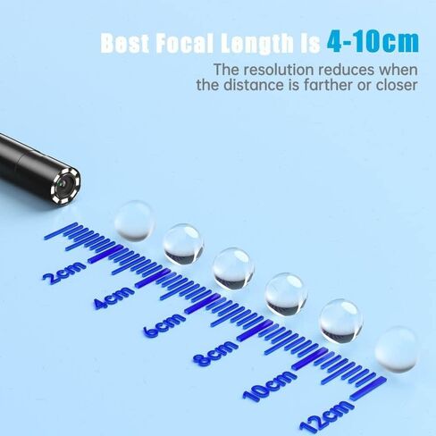 Endoscope Cable Camera for iPhone,1080P HD Borescope with 8 Adjustable LED Light, IP68 Waterproof 8MM Semi-Rigid Snake Camera for iPhone 14/13/12/11/Pro/Pro Max/Plus/Mini, 3.3FT / 1M in Saudi Arabia
