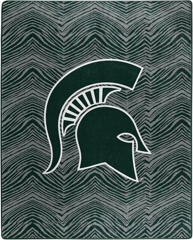 Zubaz من Northwest NCAA Zubified Raschel Throw Blanket 50 X 60، ولاية ميشيغان سبارتانز in Kuwait