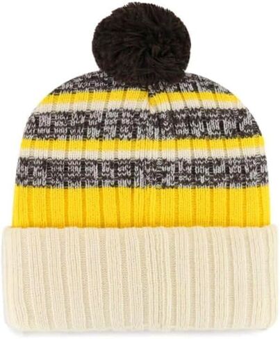 قبعة شتوية '47 San Diego Padres Beanie للرجال والنساء من نسيج بوم محبوك، مقاس قابل للتمدد، كريمي/أبيض طبيعي، مقاس واحد in Saudi Arabia