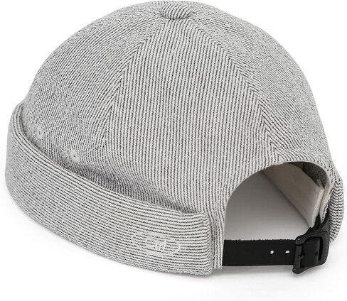 UNDERCONTROL Seersucker Brimless Stripe Sailor Fisherman Leon Hat Rolled Cuff Harbour Skull Docker Beanie Cap for Men & Women in Kuwait