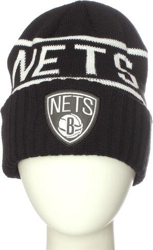 Mitchell & Ness Brooklyn Nets Cuffed Knit Hat - OSFA - KT58Z Black in Saudi Arabia