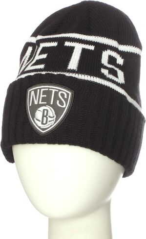 Mitchell & Ness Brooklyn Nets Cuffed Knit Hat - OSFA - KT58Z Black in Saudi Arabia