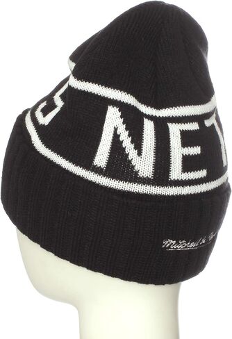 Mitchell & Ness Brooklyn Nets Cuffed Knit Hat - OSFA - KT58Z Black in Saudi Arabia