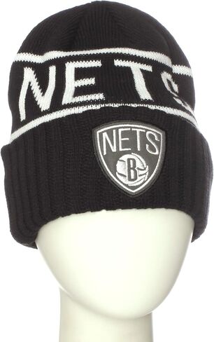 Mitchell & Ness Brooklyn Nets Cuffed Knit Hat - OSFA - KT58Z Black in Saudi Arabia