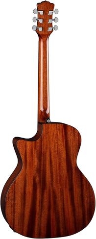 Luna Guitars 6 String Gypsy Exotic أسود/أبيض، جيتار صوتي/كهربائي، خشب الأبنوس، طبيعي لامع، يمين، (GYP E BWE) in Kuwait