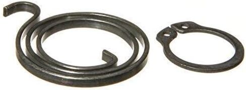 6 Door Handle Springs (2.5-Turn Coil, 2.5mm Thick, Black Zinc Coating) Plus 6 Circlips in Saudi Arabia