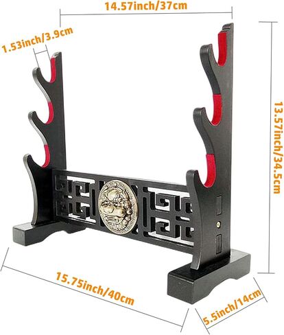 Padded Sword Stand Velvet Protect Sword Rack, Wands Display Stand, Samurai Sword Stand, Katana Sword Holder - Kirin (3-Tier) in Saudi Arabia