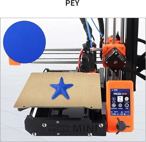 Prussa Mini 3D Printer Platforms Newest Upgrade Accessories: 7.7x7.4 inch/ 196.3x190mm Texture PEI Coating - Special Colorful and Shiny PEY Film Spring Steel Plate BCZAMD in Saudi Arabia