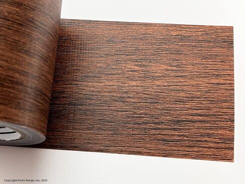 MATCH 'N PATCH Realistic Wood Grain Repair Tape - Durable Multi-Use Adhesive Patch for Furniture, Floors, Cabinets, Windows, Doors, RV, Home Decor & DIY Projects - Dark Walnut, 2.25 in x 15 feet in Saudi Arabia