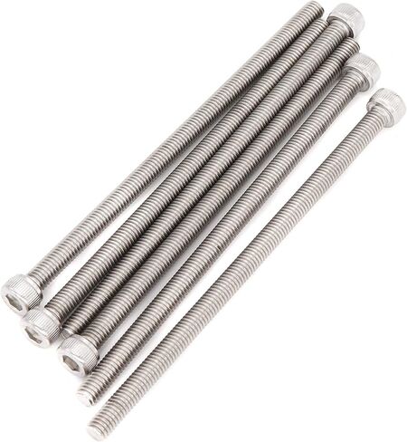 binifiMux 6pcs M6 x 130mm Full Thread 304 Stainless Steel Hex Socket Cap Bolt Screw in Saudi Arabia