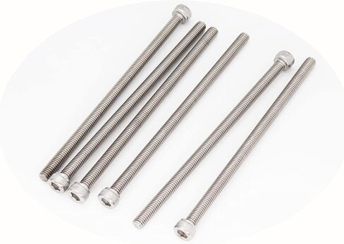binifiMux 6pcs M6 x 130mm Full Thread 304 Stainless Steel Hex Socket Cap Bolt Screw in Saudi Arabia