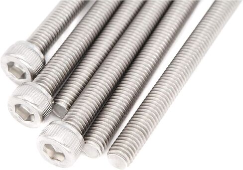 binifiMux 6pcs M6 x 130mm Full Thread 304 Stainless Steel Hex Socket Cap Bolt Screw in Saudi Arabia