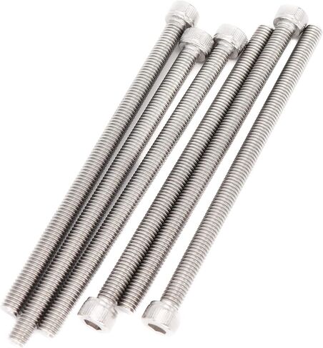 binifiMux 6pcs M6 x 130mm Full Thread 304 Stainless Steel Hex Socket Cap Bolt Screw in Saudi Arabia