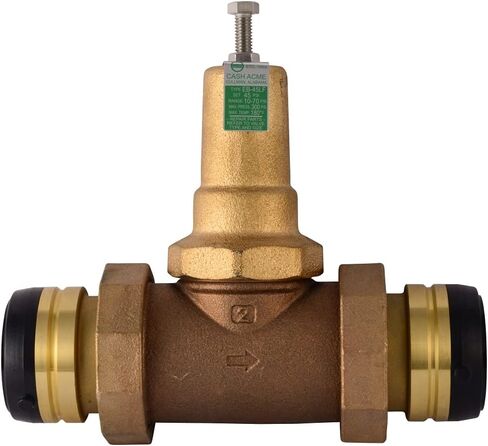 صمام تنظيم الضغط المزدوج EB45 من Cash Acme 3/4 بوصة (PRV)، ادفع لتوصيل تركيبات السباكة النحاسية، 45 رطل لكل بوصة مربعة، 24432-0045 in Kuwait