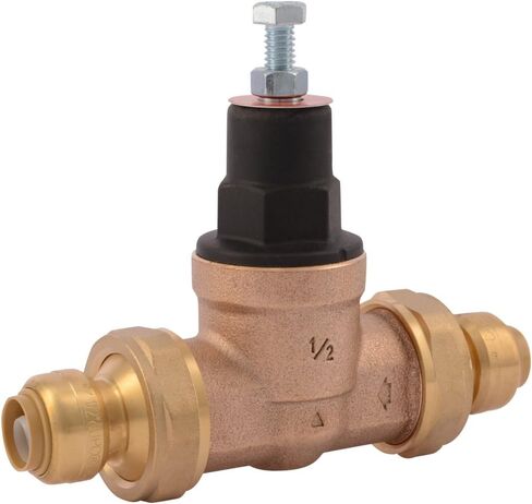 صمام تنظيم الضغط المزدوج EB45 من Cash Acme 3/4 بوصة (PRV)، ادفع لتوصيل تركيبات السباكة النحاسية، 45 رطل لكل بوصة مربعة، 24432-0045 in Kuwait