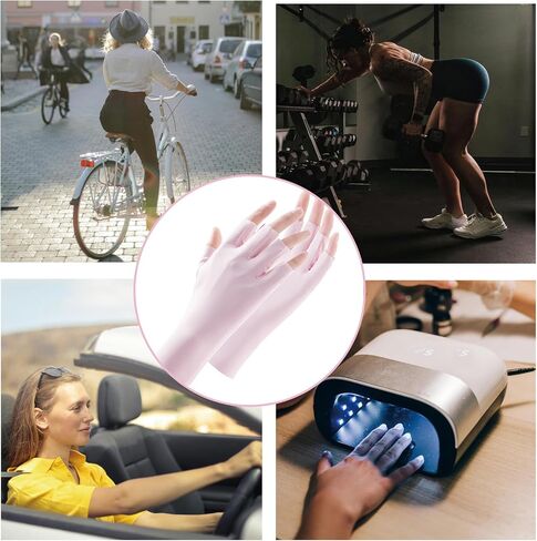 Women Sunscreen Gloves UV Gloves for Manicures Fingerless Ice Silk Gloves Summer Outdoor Activities in Saudi Arabia