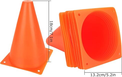 32 Pack Plastic Training Cones, 7 Inch Soccer Cones for Training, Agility Field Marker Plastic Cones for Soccer, Outdoor Indoor Activity (4 Colors) in Saudi Arabia
