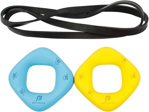 Dual Resistance Hand Grip Strengtheners, Light-Duty Set with Two Hand Grips and Latex Band in Saudi Arabia