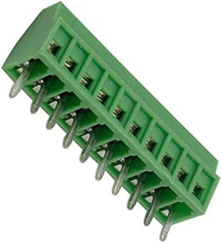 150V 6A 2.54mm Pitch 10 Pin PCB Mount Screw Type Terminal Block Connector, Pack of 10 in Saudi Arabia