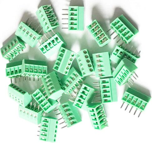 150V 6A 2.54mm Pitch 10 Pin PCB Mount Screw Type Terminal Block Connector, Pack of 10 in Saudi Arabia