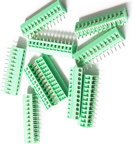 150V 6A 2.54mm Pitch 10 Pin PCB Mount Screw Type Terminal Block Connector, Pack of 10 in Saudi Arabia
