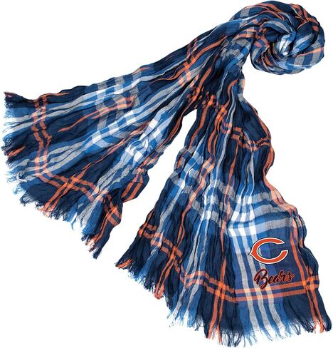 وشاح Littlearth للجنسين من NFL Chicago Bears Plaid مجعد، لون الفريق، 70 × 25، 300658-BEAR-NVORN in Saudi Arabia