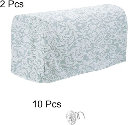 uxcell 2pcs Stretch Armrest Covers for Chairs and Sofas, Couch Arm Covers with Twist Pin, Non Slip Furniture Protector Armchair Slipcovers for Sofa Chair Recliner Light Grey in Saudi Arabia