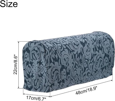 uxcell 2pcs Stretch Armrest Covers for Chairs and Sofas, Couch Arm Covers with Twist Pin, Non Slip Furniture Protector Armchair Slipcovers for Sofa Chair Recliner Light Grey in Saudi Arabia