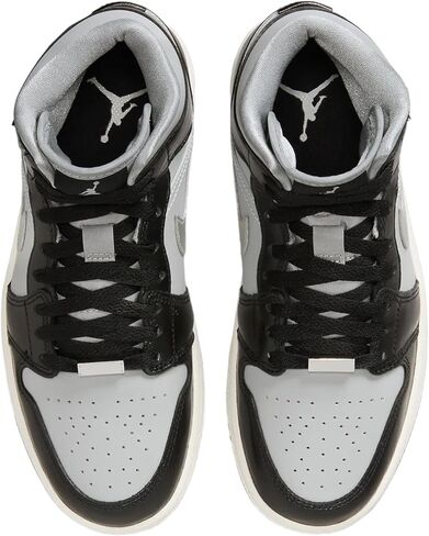 Jordan 1 Mid Women Black/Metallic Silver FB9892-002 12 in Saudi Arabia