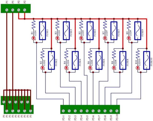إلكترونيات-صالون DIN السكك الحديدية جبل 10 موقف توزيع الطاقة فيوز وحدة المجلس، لAC110V in Kuwait