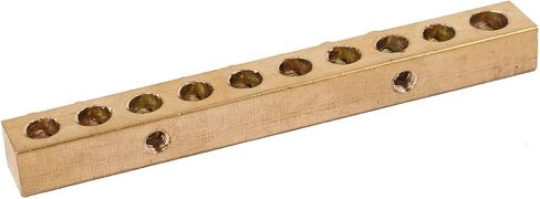 uxcell 7 Holes Electrical Distribution Wire Screw Terminal Ground Copper Neutral Bar in Saudi Arabia
