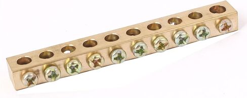 uxcell 7 Holes Electrical Distribution Wire Screw Terminal Ground Copper Neutral Bar in Saudi Arabia