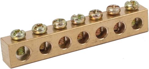 uxcell 7 Holes Electrical Distribution Wire Screw Terminal Ground Copper Neutral Bar in Saudi Arabia