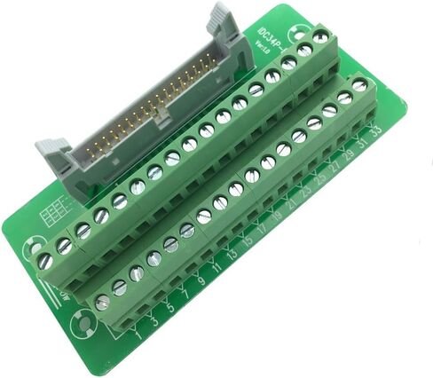 Sysly IDC34 2x17 دبابيس ذكر رأس لوحة القطع موصل كتلة المحطة مع أقدام تركيب السكك الحديدية DIN البسيطة in Saudi Arabia
