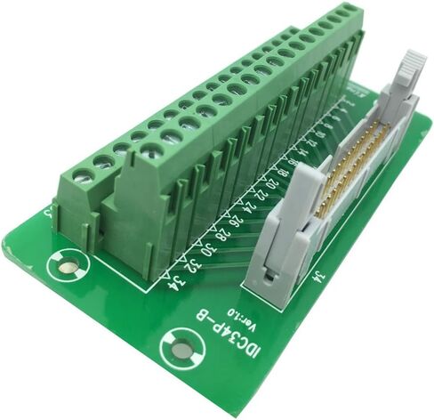 Sysly IDC34 2x17 دبابيس ذكر رأس لوحة القطع موصل كتلة المحطة مع أقدام تركيب السكك الحديدية DIN البسيطة in Saudi Arabia