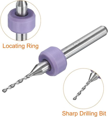 20pcs Micro PCB Drill Bits 0.1mm / 0.0039" Tungsten Steel Carbide Twist Mini Drill Tool with 1/8" Shank for Printed Circuit Board Stone CNC Engraving in Saudi Arabia