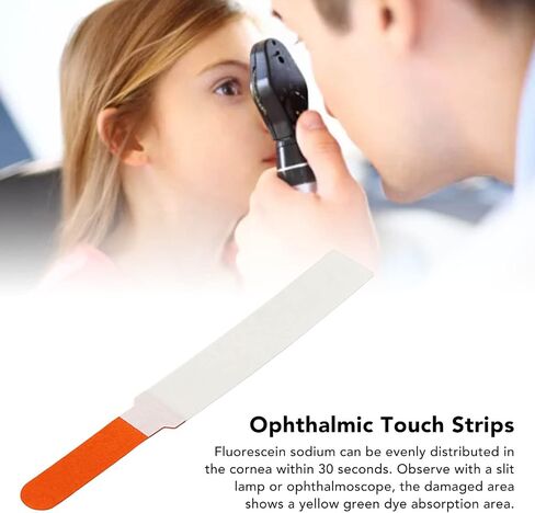 10pcs Fluorescein Ophthalmic Test Strip Professional Portable Cornea Cellular Damage Test STRPS for Women Man Water Testing in Saudi Arabia