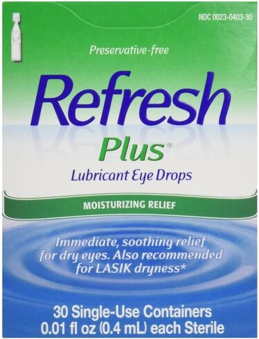 Refresh Plus Lubricant Eye Drops, 30 containers (Pack of 3) in Saudi Arabia