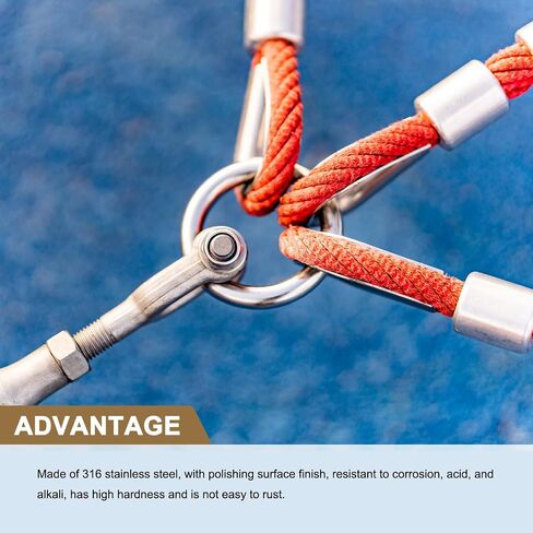 316 Stainless Steel O Rings (35x6mm) 1pcs, Welded Round Ring - for Ropes, Hanging Objects in Saudi Arabia