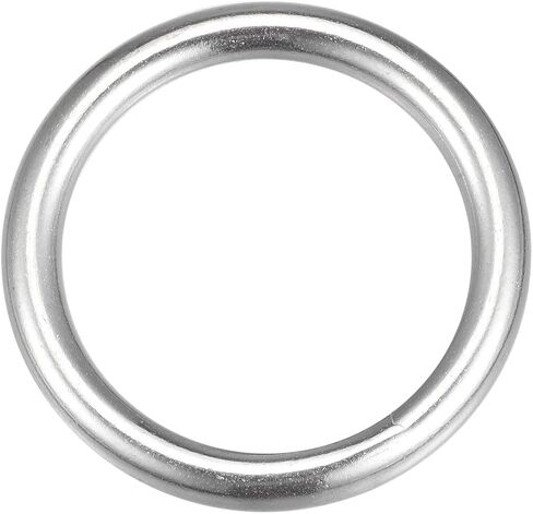 316 Stainless Steel O Rings (35x6mm) 1pcs, Welded Round Ring - for Ropes, Hanging Objects in Saudi Arabia